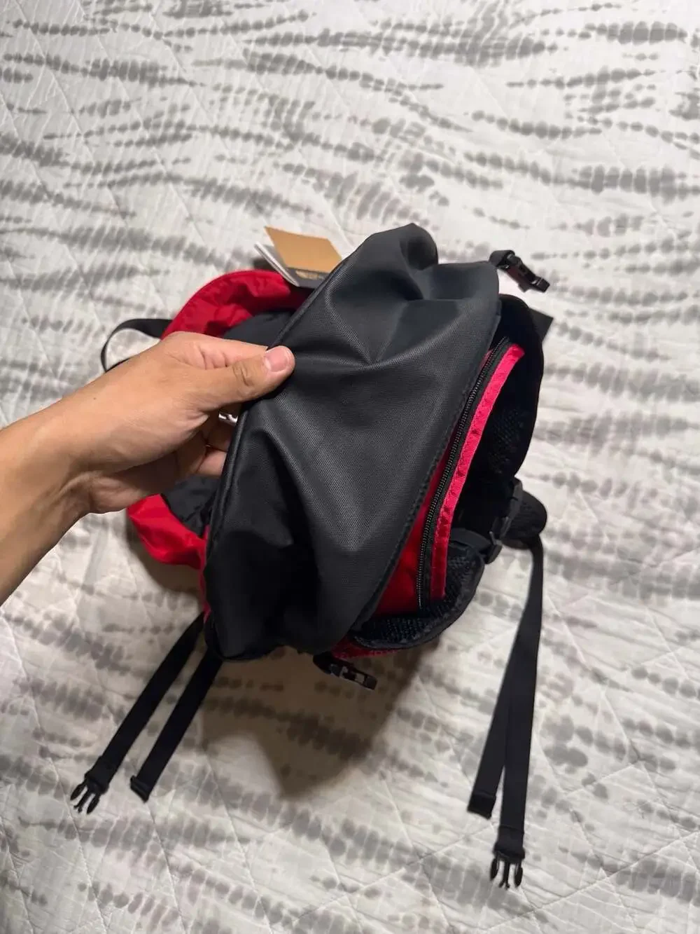 The North Face Borealis Convertible Backpack Fanny Pack Red Black